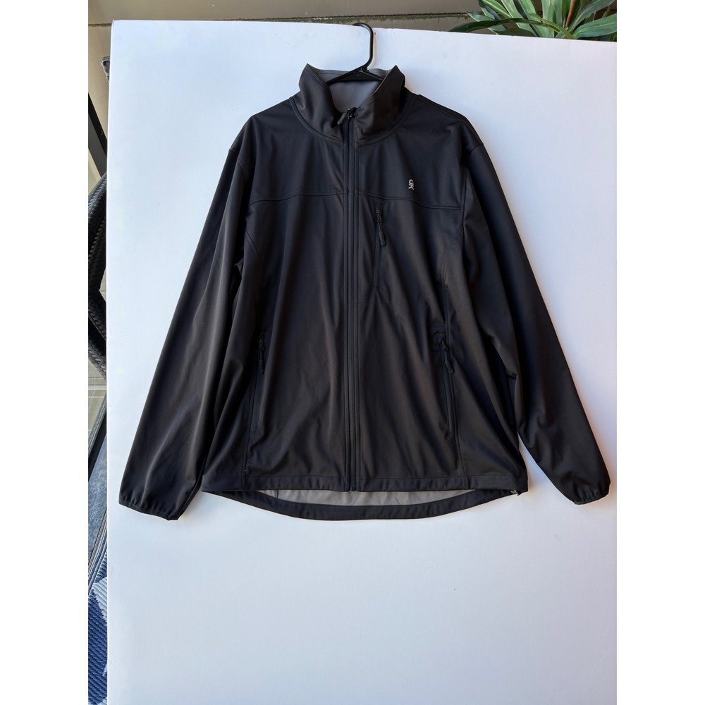 Little Donkey Andy Softshell Jacket Full Zip Stretch Windbreaker Hiking Black